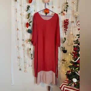 ♥️ Rust & Cream Layered Dress ♥️